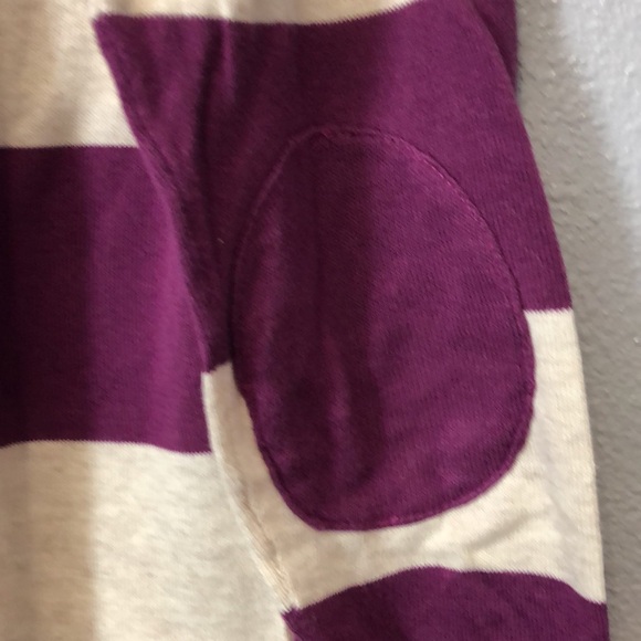 Halogen striped cardigan sweater Women's XS Purple white button V neck top - Picture 9 of 11